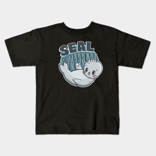 “Seal of Approval” cute retro Kawaii seal Kids T-Shirt